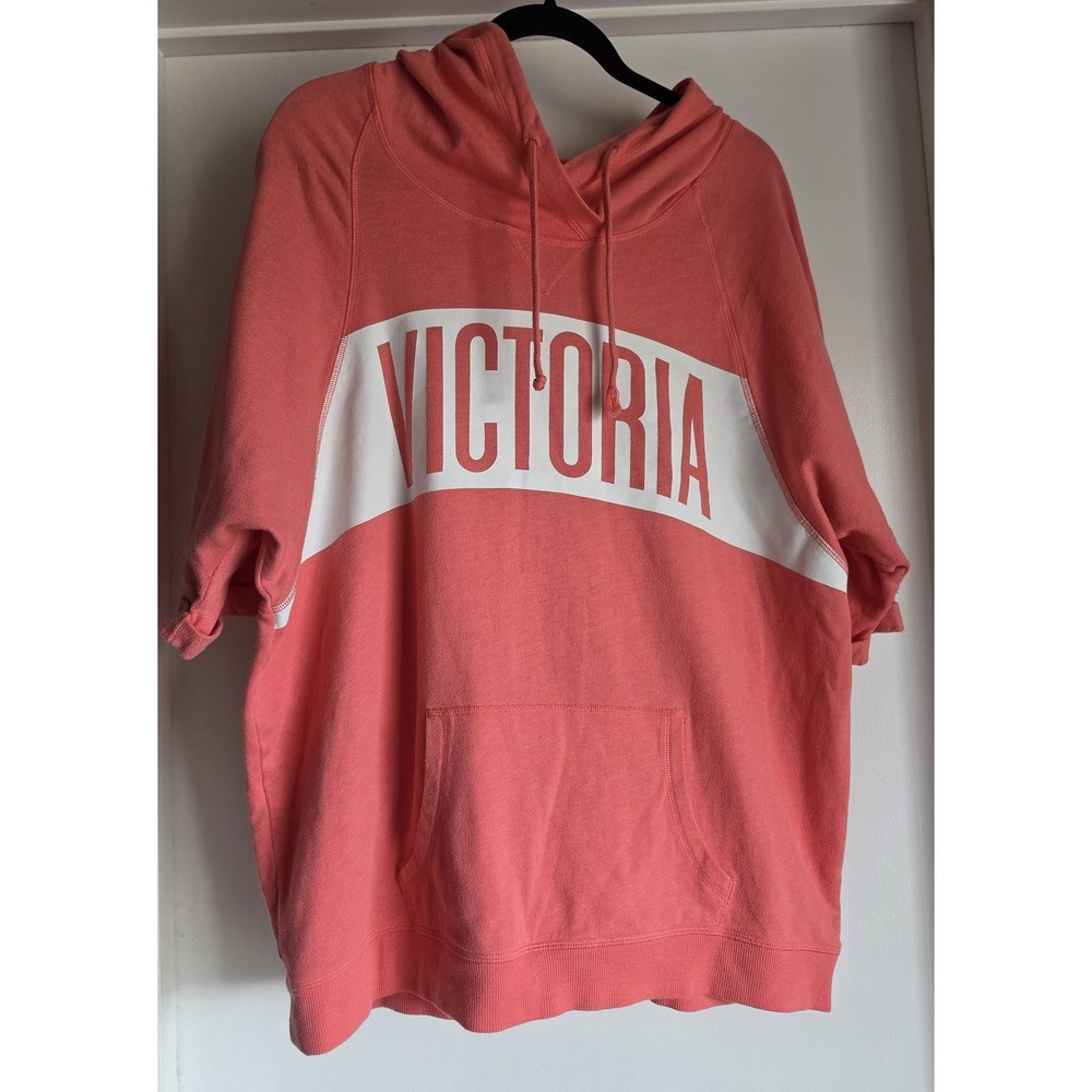 Victoria's Secret Pink Hoodie M Solid Casual Pullover Sweatshirt Athleisure
